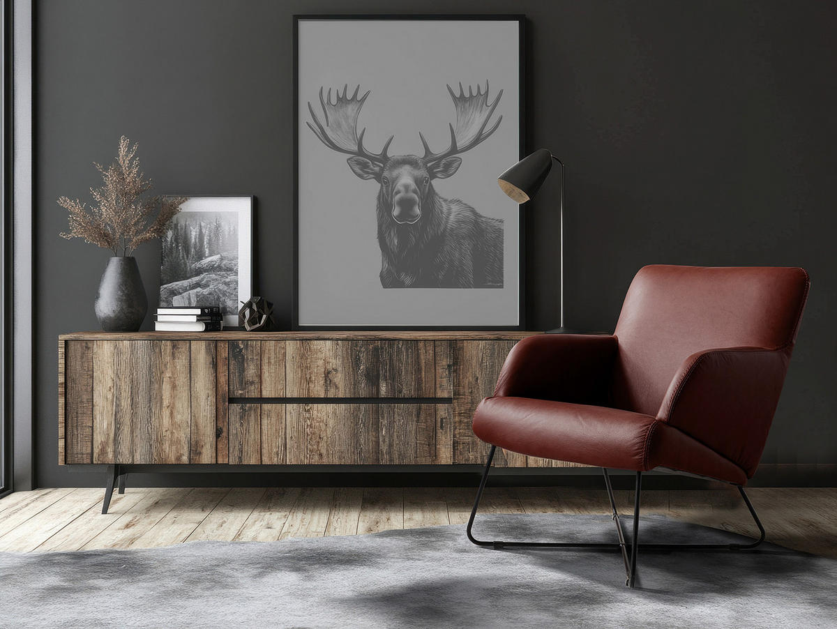 SESSELSET Echtleder Kirschrot  - Kirschrot/Schwarz, Design, Leder/Metall (67/87/74cm) - Livetastic