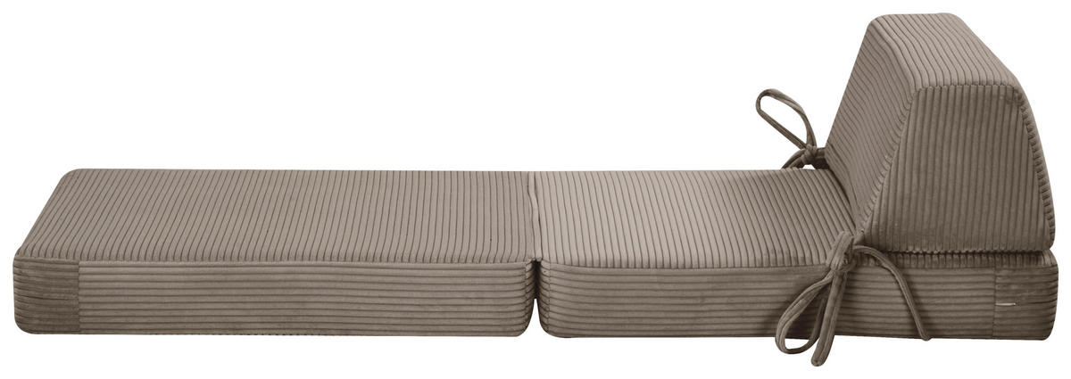 SCHLAFSESSEL Cord Braun    - Braun, Design, Textil/Metall (75/58/80cm) - Livetastic