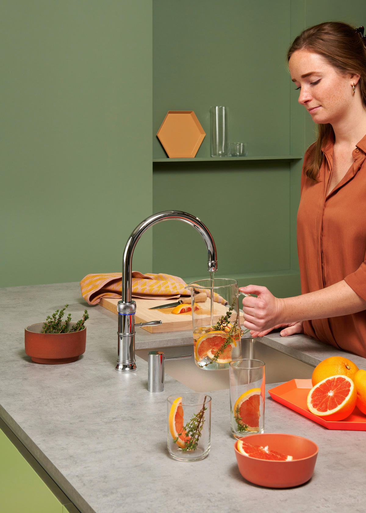 KÜCHENARMATUR Classic Fusion Round  - Chromfarben, Basics, Metall (5/36,6/25,1cm) - Quooker