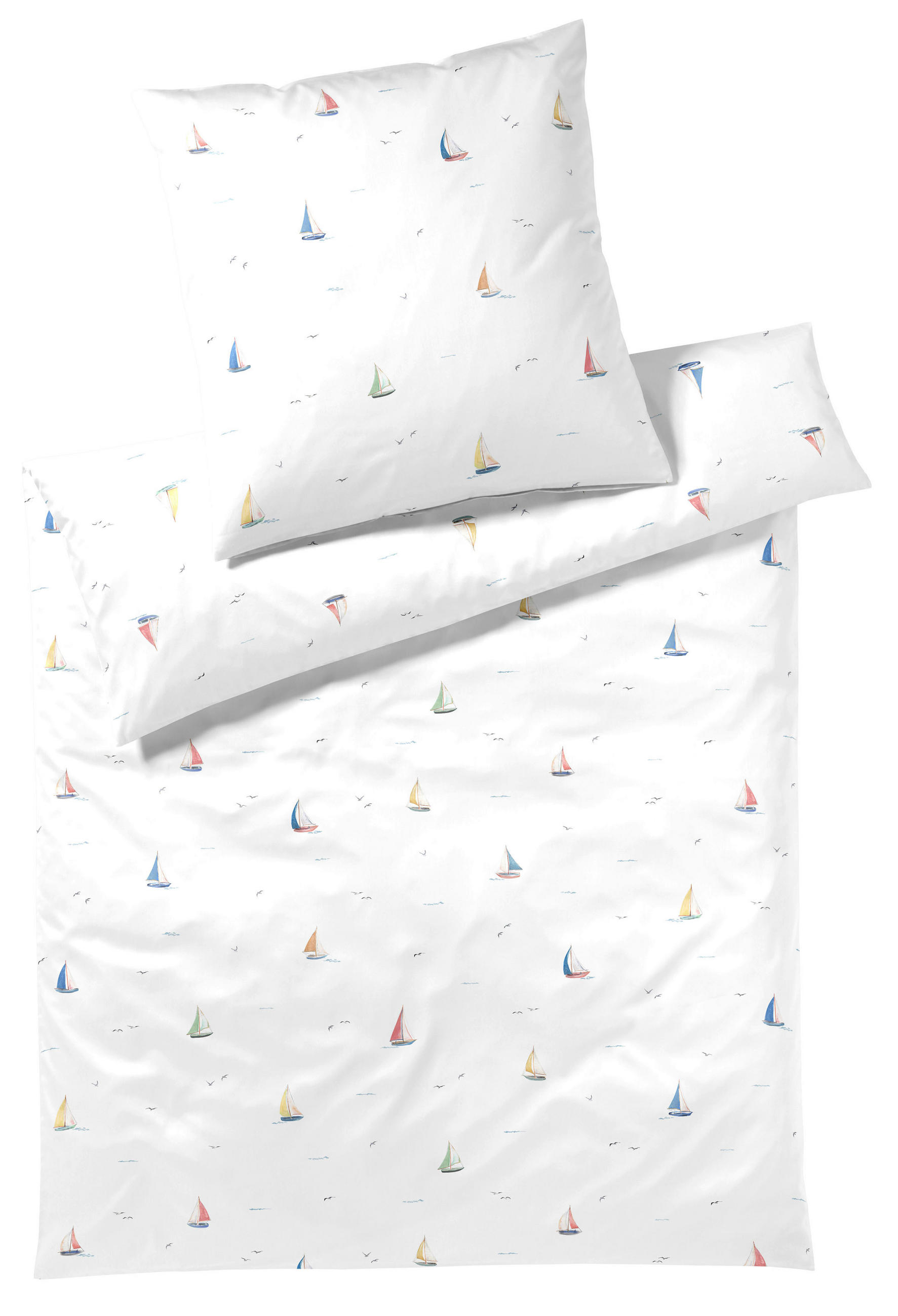 POSTELJNINA SAIL AWAY 140/200 cm mako saten bela  - bela, Konvencionalno, tekstil (140/200cm) - Elegante