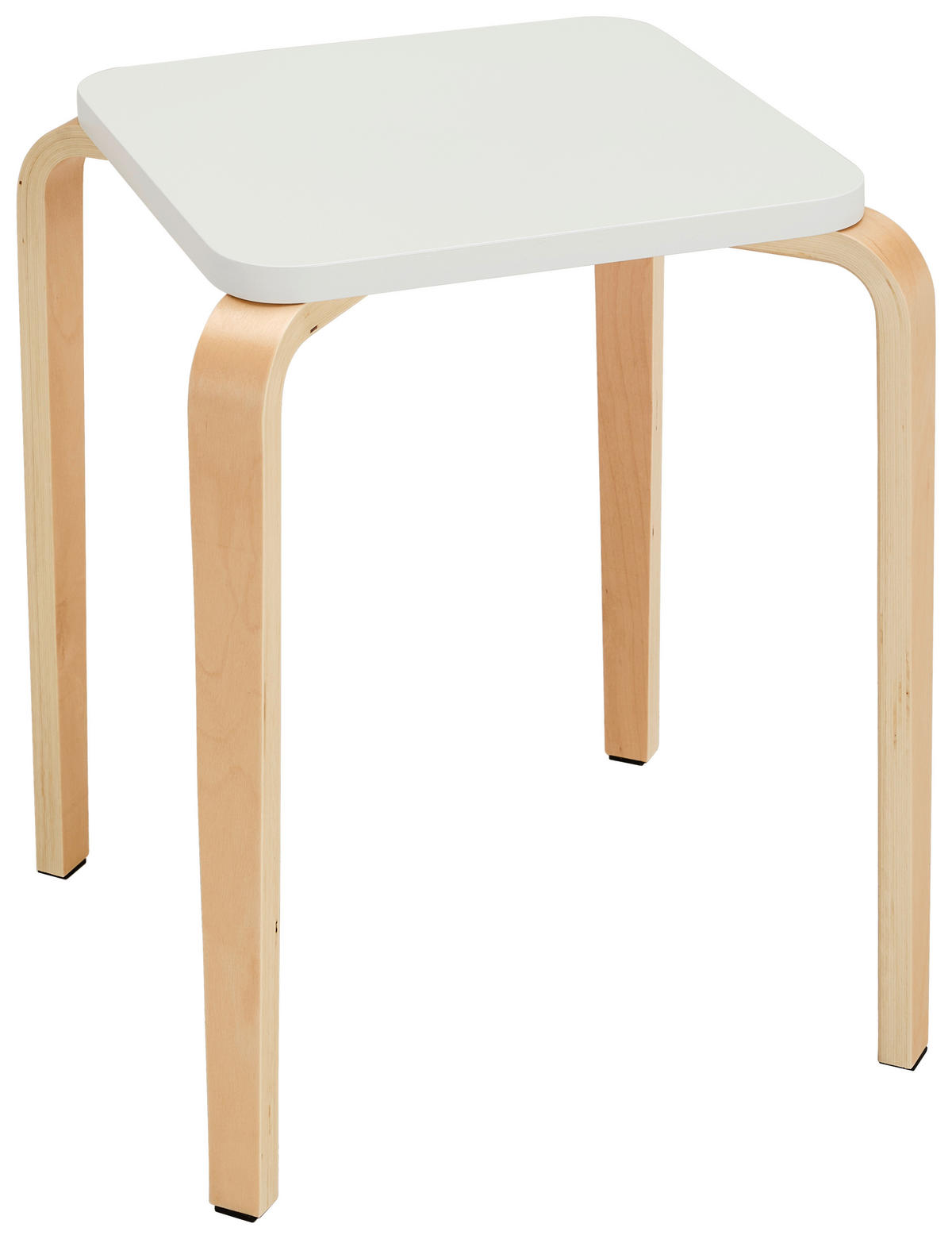 STAPELHOCKER Naturfarben, Weiß  - Naturfarben/Weiß, Basics, Holz (33/45/33cm) - Boxxx