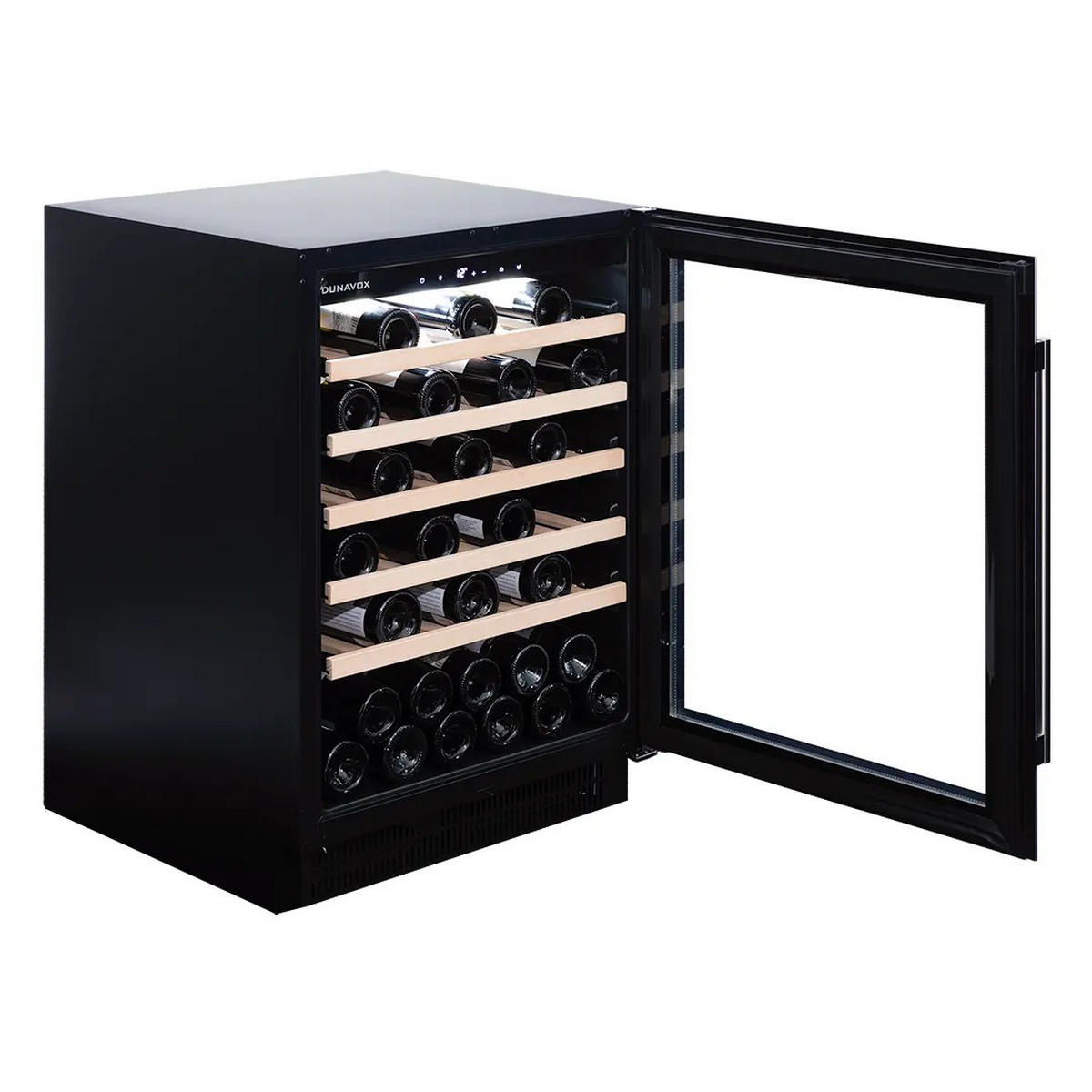 WEINKÜHLSCHRANK DAUF-46.138B  - Schwarz, Basics, Glas/Holz (59,5/82/57,1cm)