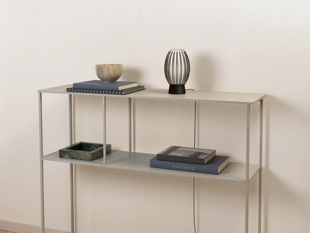 TISCHLEUCHTE 10/18,5 cm   - Dunkelbraun/Schwarz, Design, Kunststoff/Metall (10/18,5cm) - Belid