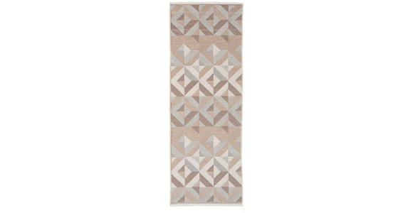 LÄUFER 80/250 cm Olivia Grau, Beige - Beige/Grau, LIFESTYLE, Textil (80/250cm) - Novel
