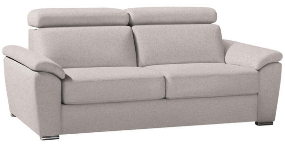 SCHLAFSOFA Webstoff Naturfarben - Chromfarben/Naturfarben, KONVENTIONELL, Textil/Metall (206/86/98cm) - Novel