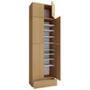 SKOSKÅP  i 70/240/39 cm  - bokfärgad/grå, Modern, trämaterial/plast (70/240/39cm) - MID.YOU