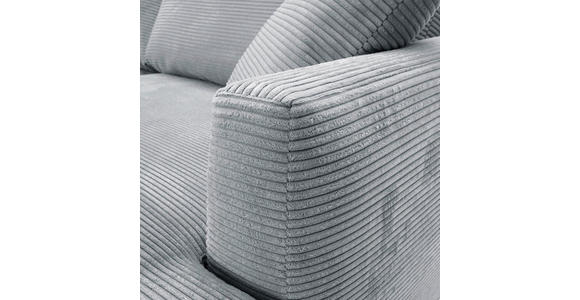 ECKSOFA  in Cord Hellgrau  234/170 cm  - Hellgrau/Schwarz, KONVENTIONELL, Kunststoff/Textil (234/170cm) - Carryhome