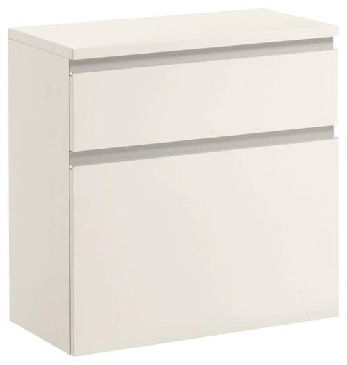 HÄNGESCHUHSCHRANK Silberfarben, Weiß  - Silberfarben/Weiß, Design, Holzwerkstoff (60/61/31cm)