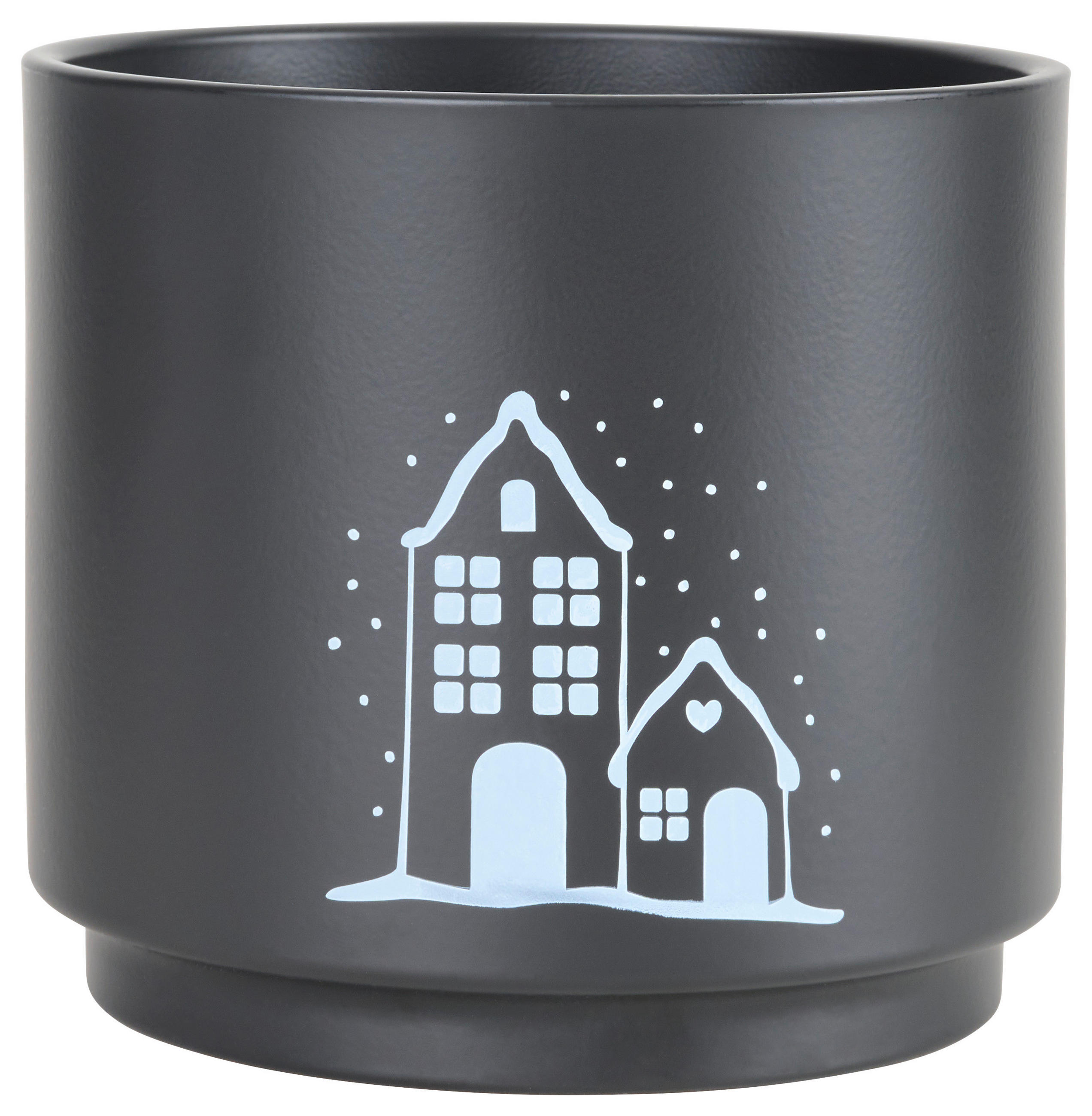 BLUMENTOPF  - Schwarz, Basics, Keramik (13,5/13,5/11,2cm)