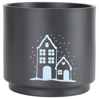 BLUMENTOPF  - Schwarz, Basics, Keramik (13,5/13,5/11,2cm)