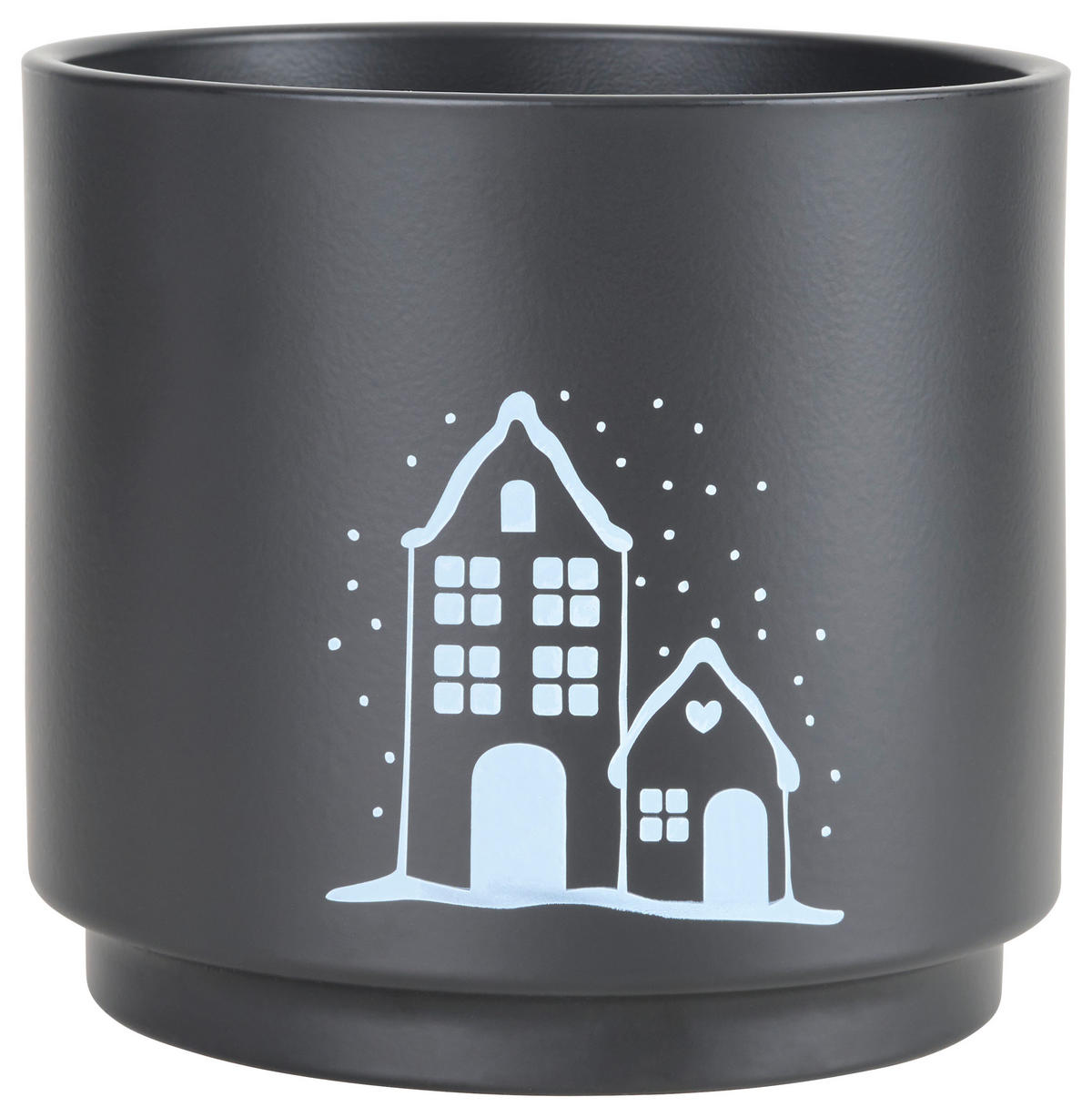 BLUMENTOPF  - Schwarz, Basics, Keramik (13,5/13,5/11,2cm)