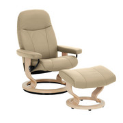 RELAXSESSELSET in Holz, Leder Creme, Naturfarben - Creme/Naturfarben, Natur, Leder/Holz (72/94/70cm) - Stressless