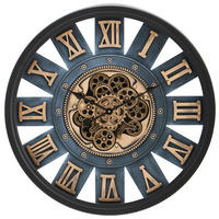 WANDUHR Schwarz 72/9/72 cm  - Schwarz, Trend, Glas/Kunststoff (72/9/72cm) - Landscape