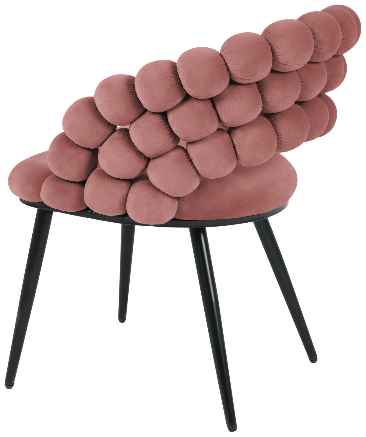 STOLICA S NASLONOM ZA RUKE  ružičasta, crna  metal, tekstil      - ružičasta/crna, Design, metal/tekstil (58/80/62cm) - Novel