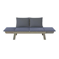 GARTENBANK 190/76/67 cm  in Grau, Multicolor, Akaziefarben  - Multicolor/Akaziefarben, Natur, Holz/Textil (190/76/67cm) - Ambia Garden