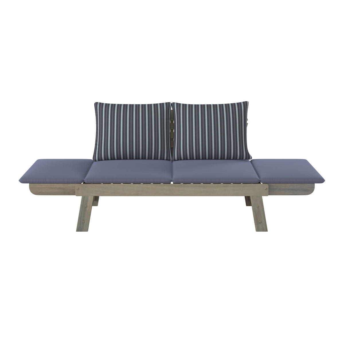 GARTENBANK 190/76/67 cm  in Grau, Multicolor, Akaziefarben  - Multicolor/Akaziefarben, Natur, Holz/Textil (190/76/67cm) - Ambia Garden