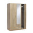 KLEIDERSCHRANK 3 -türig Sonoma Eiche - Silberfarben/Sonoma Eiche, Design, Holz/Kunststoff (136/197/54cm) - CARRYHOME