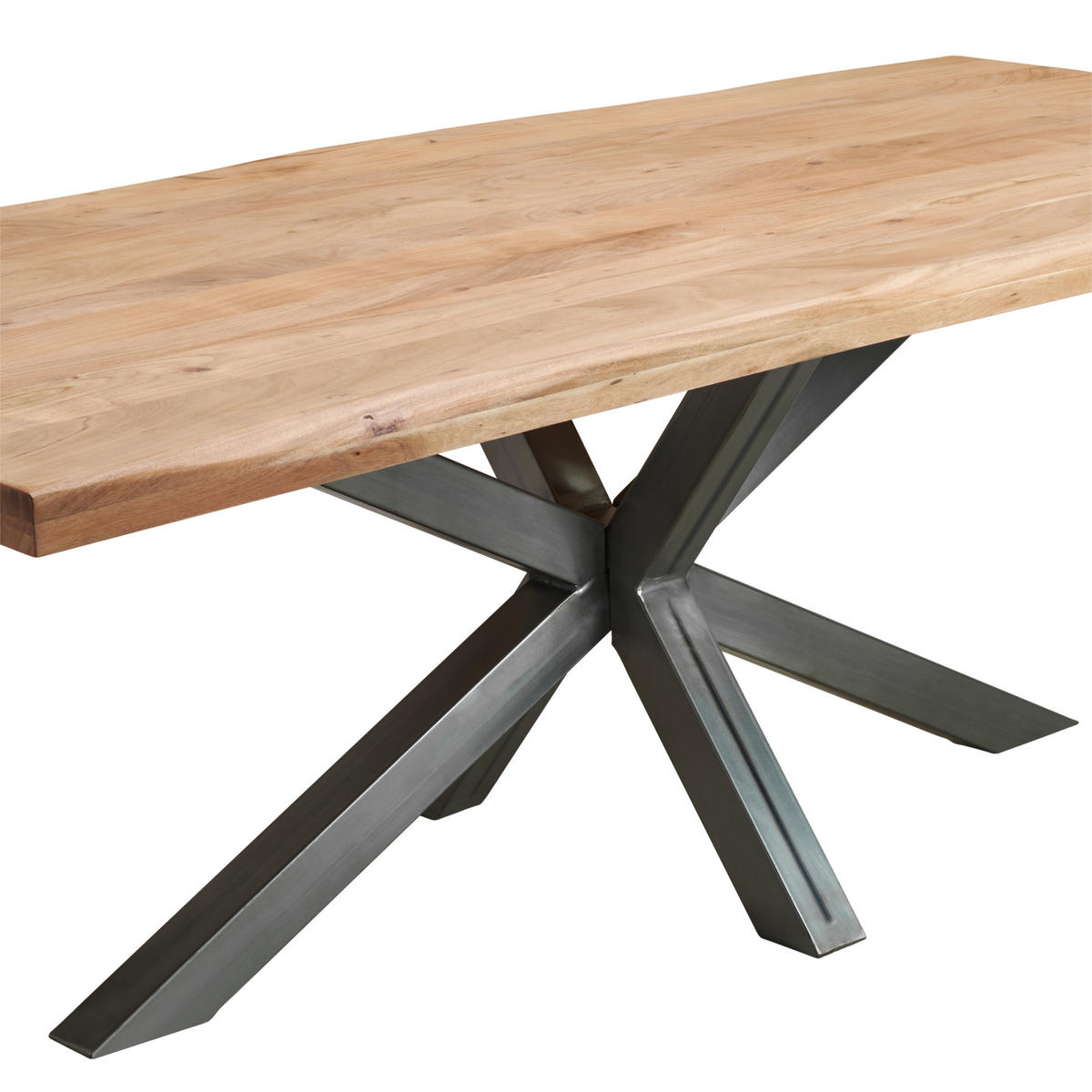 ESSTISCH Holz, Metall 220/100/76 cm   - Naturfarben, Modern, Holz/Metall (220/100/76cm) - MID.YOU