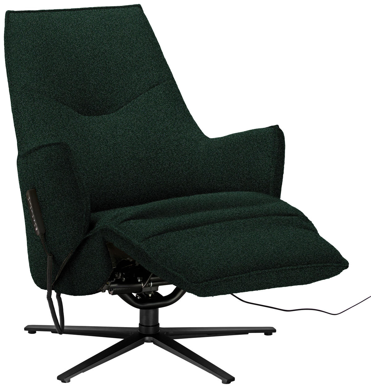 RELAXSESSEL in Textil Dunkelgrün  - Dunkelgrün/Anthrazit, Design, Textil/Metall (70/112/85cm) - Himolla Komfortklass