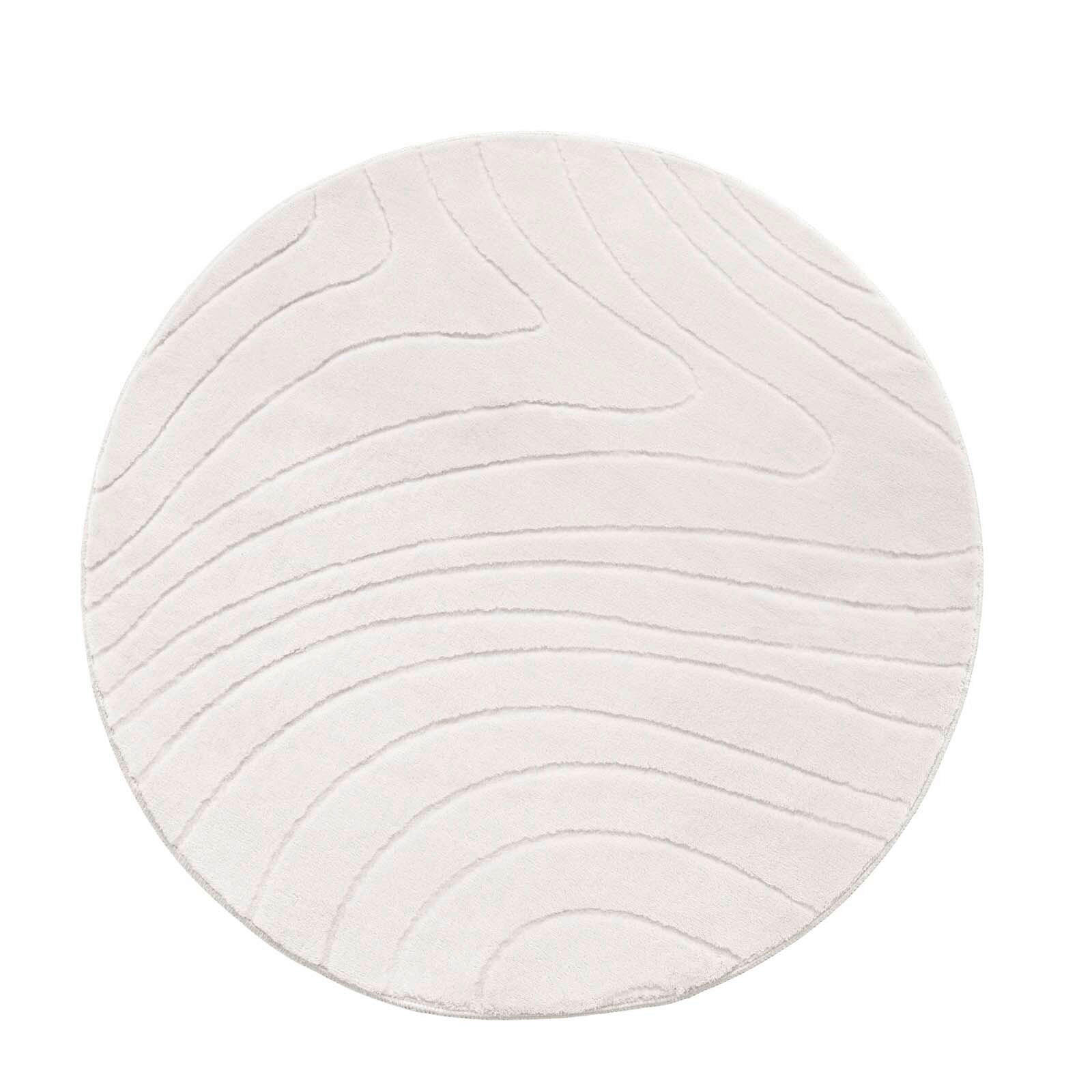 HOCHFLORTEPPICH 80 cm Stilo Creme rund  - Creme, Basics, Textil (80cm) - Novel