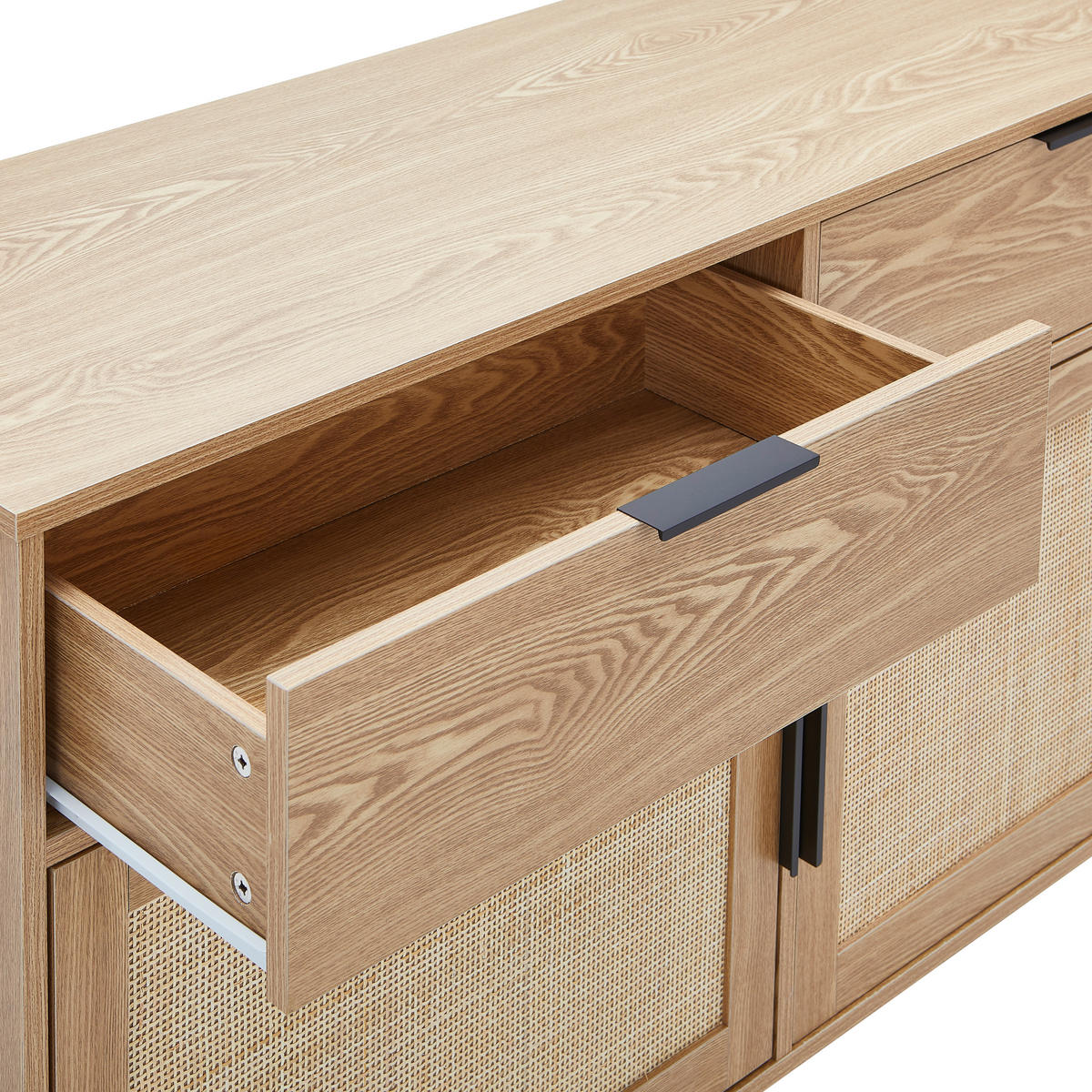 SIDEBOARD  in 120/80/39 cm  - Schwarz/Naturfarben, Natur, Holz/Holzwerkstoff (120/80/39cm) - MID.YOU