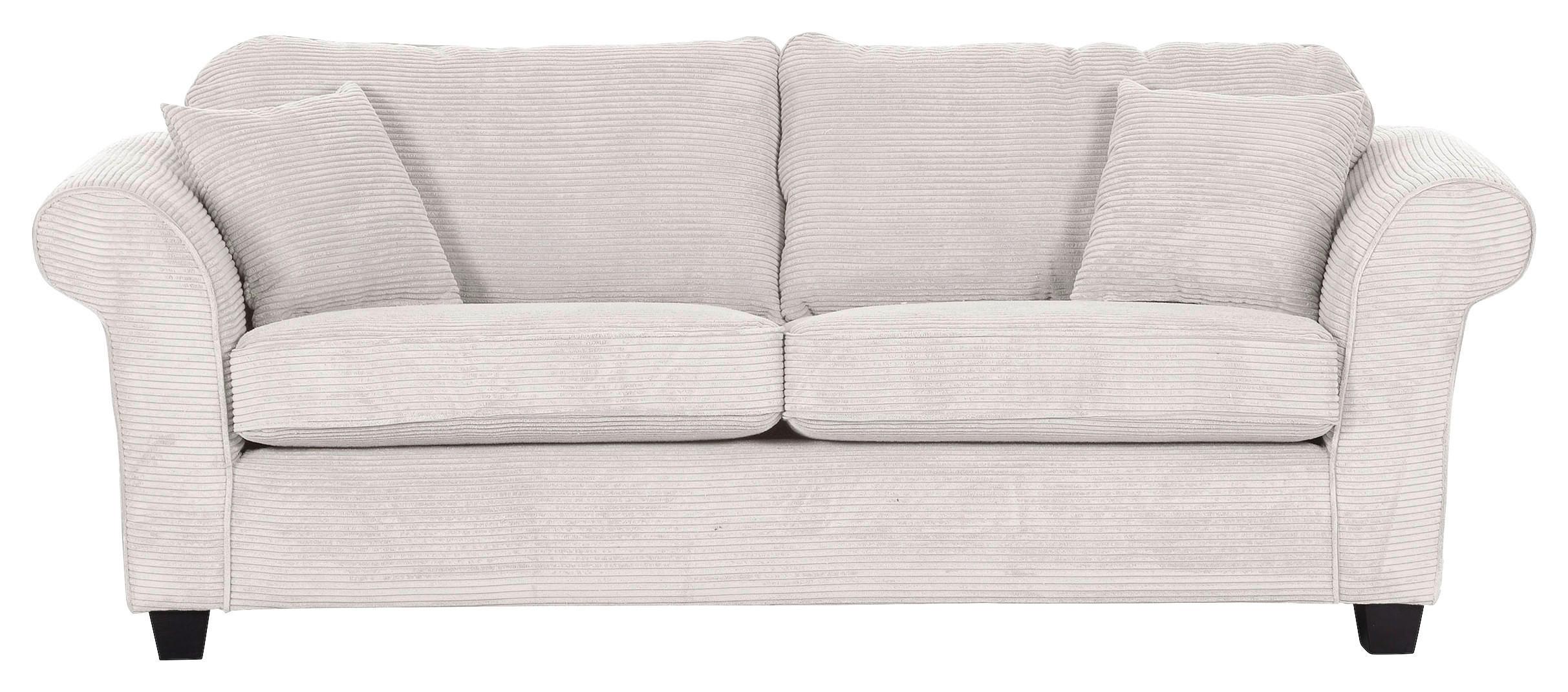 3-SITZER-SOFA in Cord Beige  - Dunkelbraun/Beige, KONVENTIONELL, Holz/Textil (215/70/90cm) - home24
