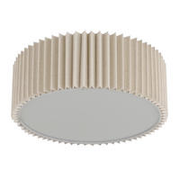 DECKENLEUCHTE  33/13 cm    - Weiss/Naturfarben, Basics, Kunststoff/Textil (33/13cm) - Globo