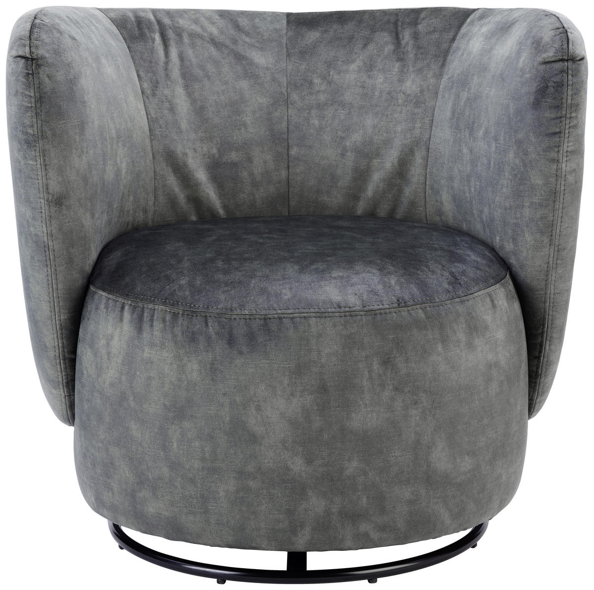 SESSEL in Velours Anthrazit  - Waldgrün/Anthrazit, Design, Textil/Metall (92/80/84cm) - Livetastic