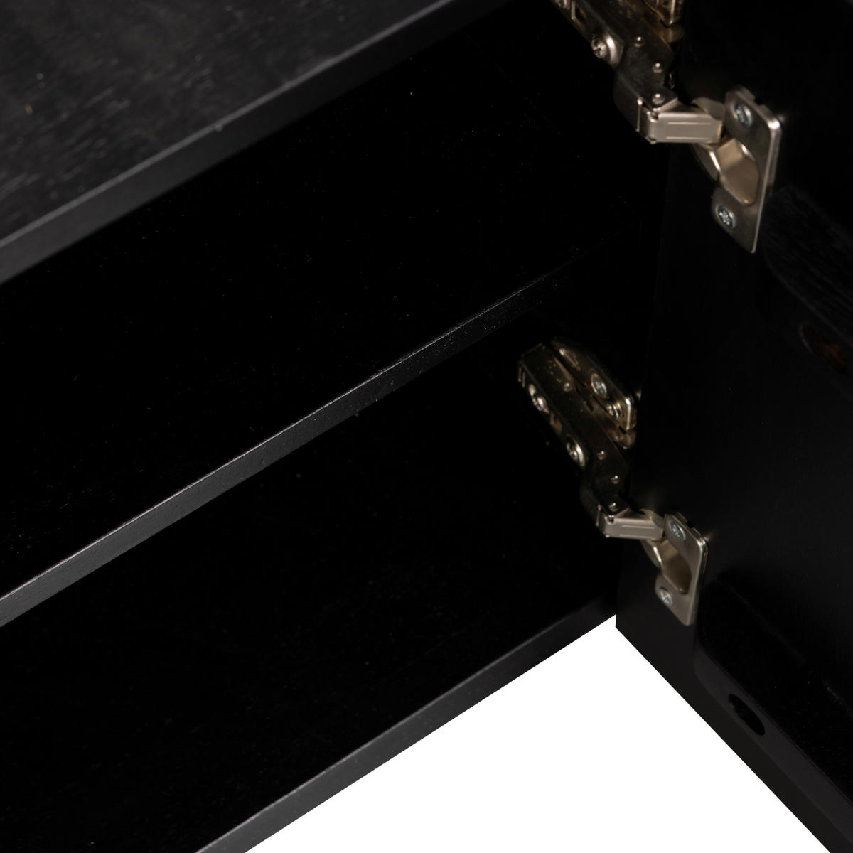 LOWBOARD Counter  in 160/50/45 cm  - Schwarz, Design, Holz (160/50/45cm) - Livetastic
