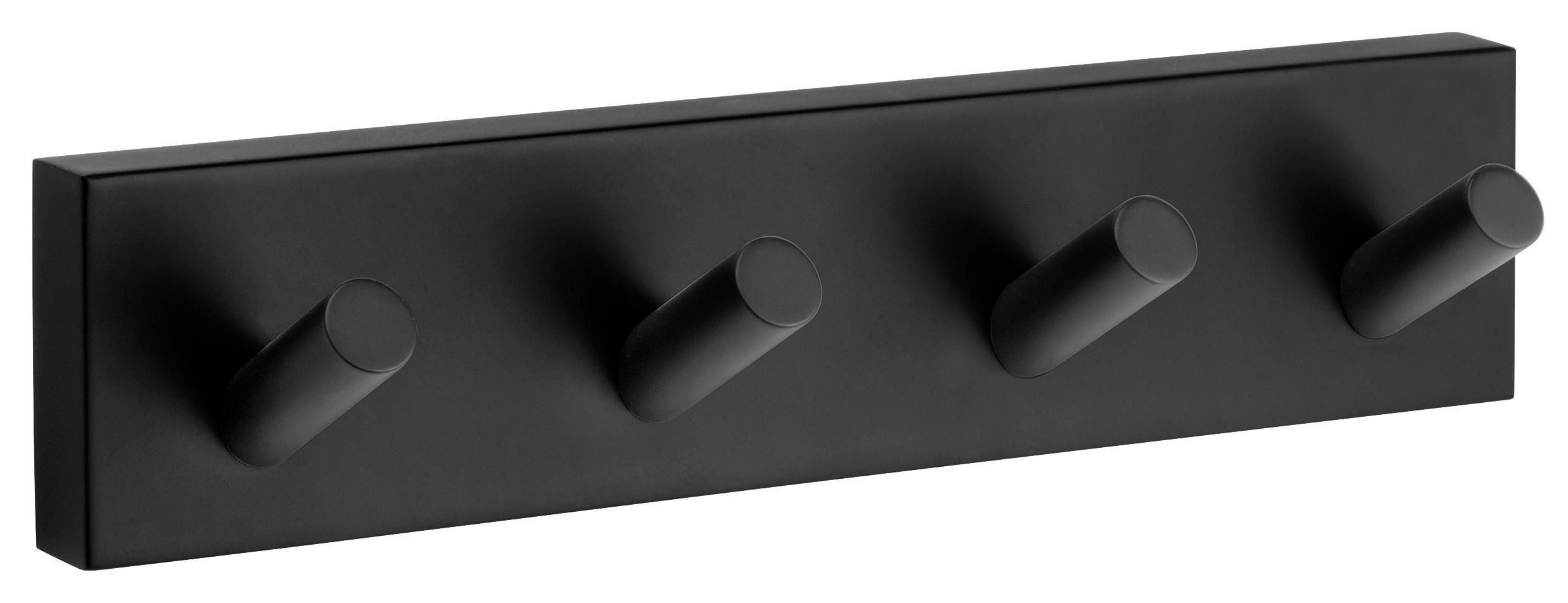 HAKENLEISTE  in Schwarz  - Schwarz, Design, Metall (17,8/3,9/4,5cm) - Smedbo