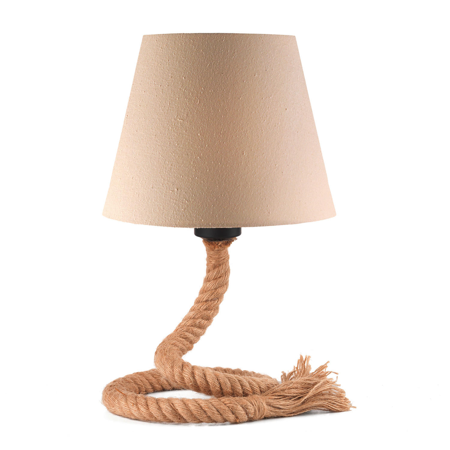 TISCHLEUCHTE 23/32 cm   - Beige, Natur, Textil/Metall (23/32cm)