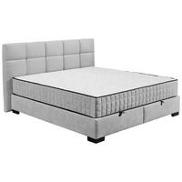 BOXBETT 180/200 cm  in Hellgrau  - Hellgrau/Schwarz, MODERN, Holzwerkstoff/Kunststoff (180/200cm) - MID.YOU