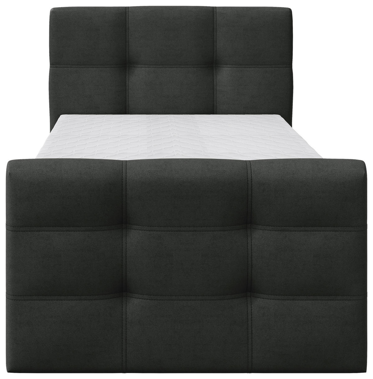 BOXBETT 120/200 cm  in Anthrazit  - Anthrazit/Schwarz, Basics, Kunststoff/Textil (120/200cm) - Chameo