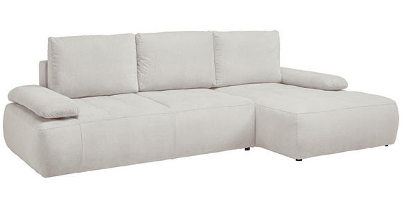 ECKSOFA  in Webstoff Weiß  - Schwarz/Weiß, KONVENTIONELL, Kunststoff/Textil (282/162cm) - Carryhome