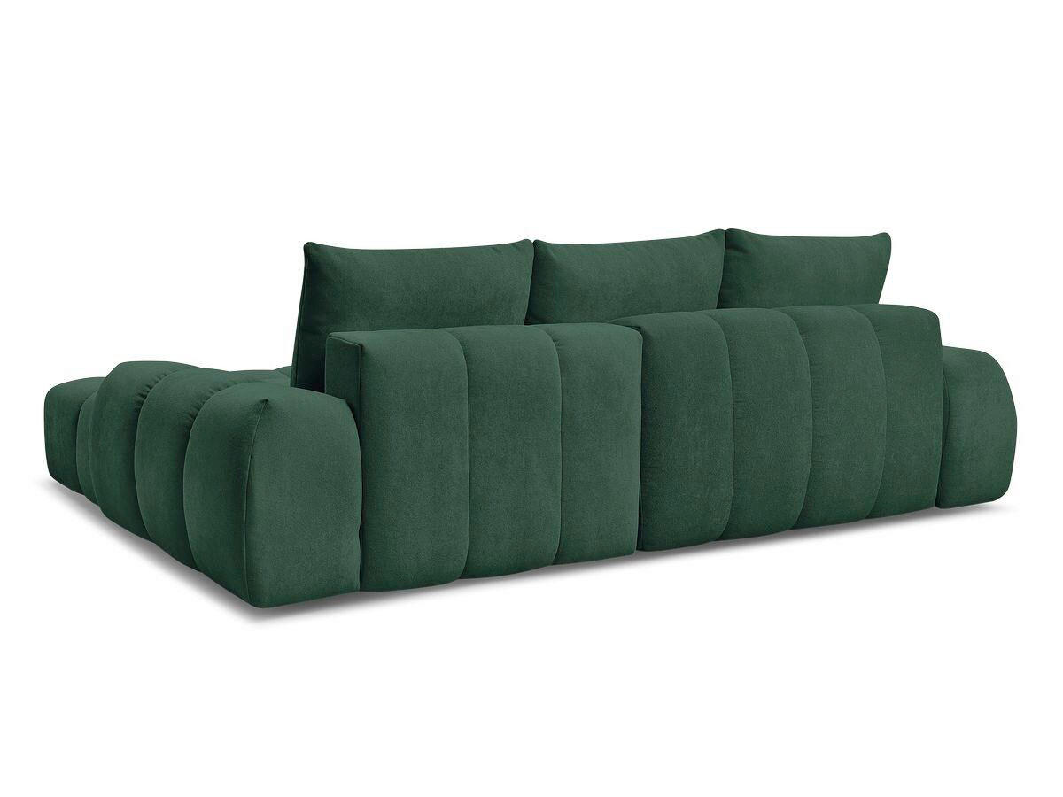ECKSCHLAFSOFA EVEREST  mit Rücken echt, Armteil links, Armteil rechts Struktur Grün  - Schwarz/Grün, MODERN, Kunststoff/Textil (318/180cm) - Livetastic