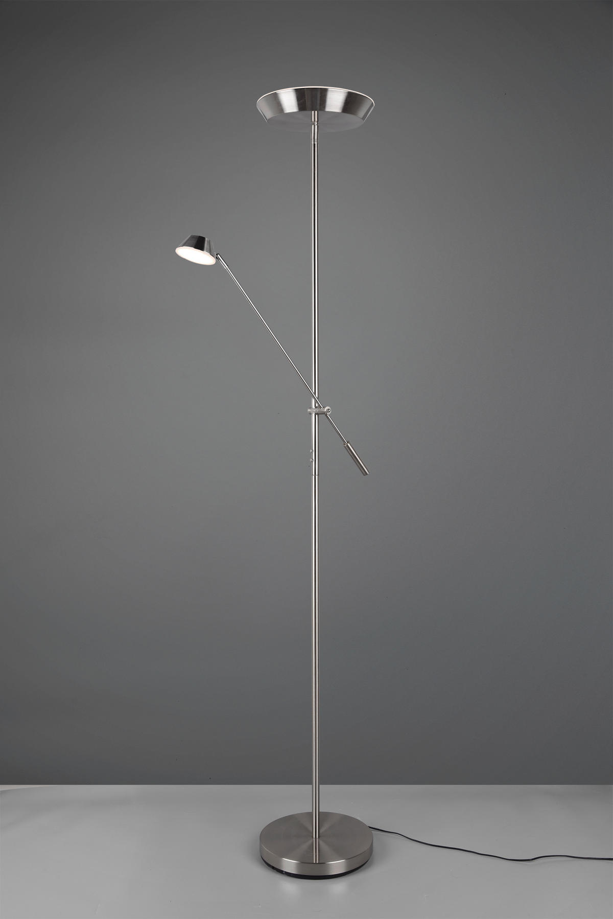 PODNA LED LAMPA - boja nikla, Osnovno, metal (180/28/50cm)