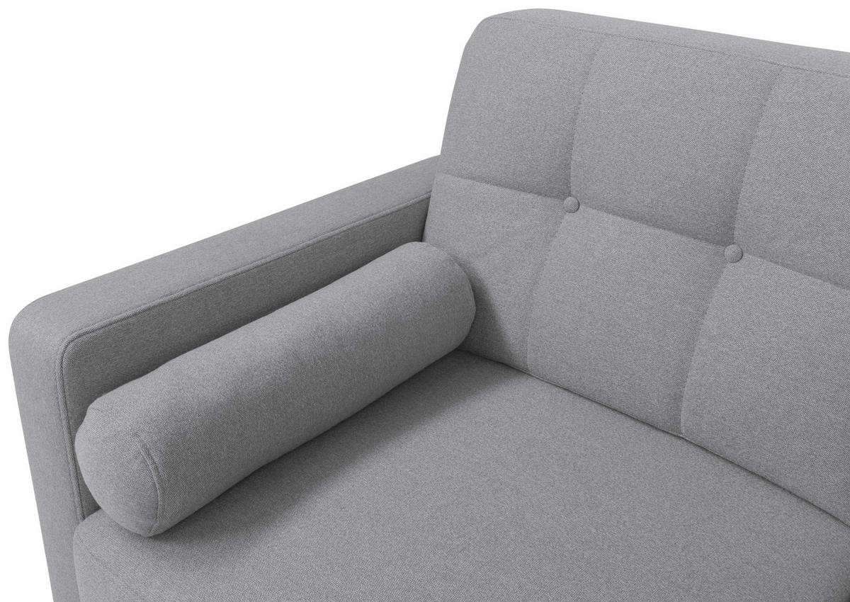 ECKSOFA in Flachgewebe Dunkelgrau  - Dunkelgrau/Eiche Wotan, Konventionell, Holz/Textil (242/242cm) - MID.YOU