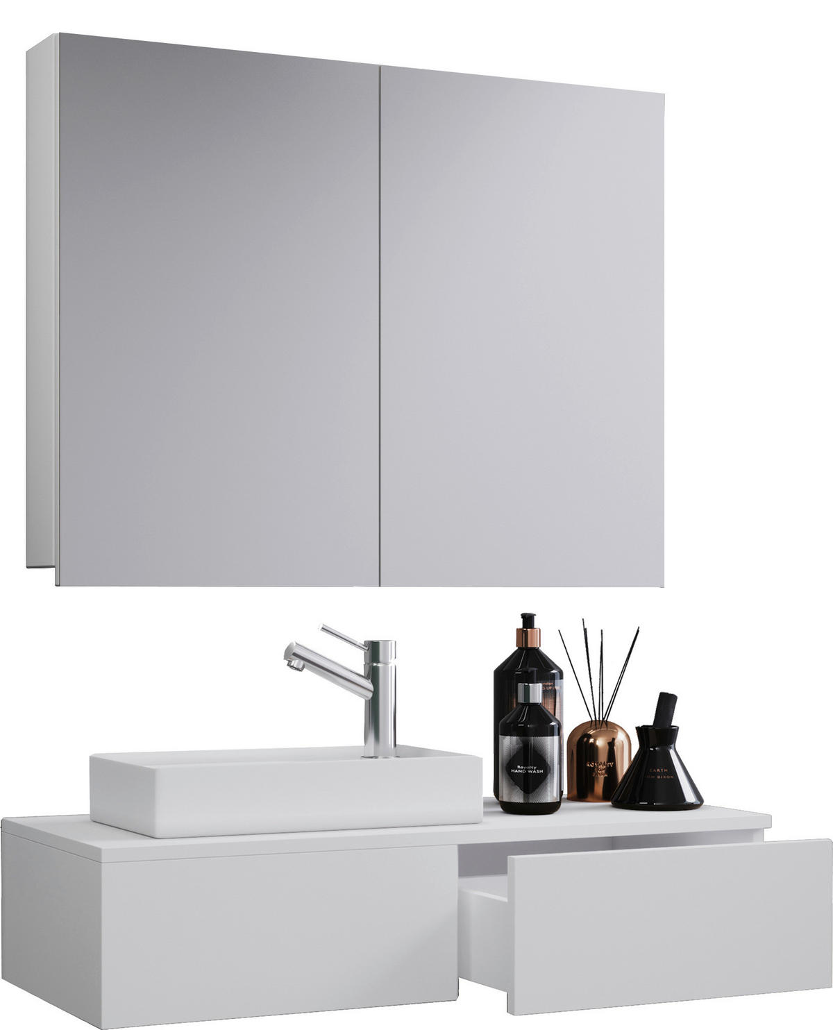 BADEZIMMER  in 85 cm  - Weiß, MODERN, Keramik/Holzwerkstoff (85cm) - MID.YOU