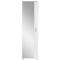 GARDEROBENSCHRANK Jakob  in 49/196/30 cm  - Silberfarben/Weiß, MODERN, Holzwerkstoff/Kunststoff (49/196/30cm) - MID.YOU