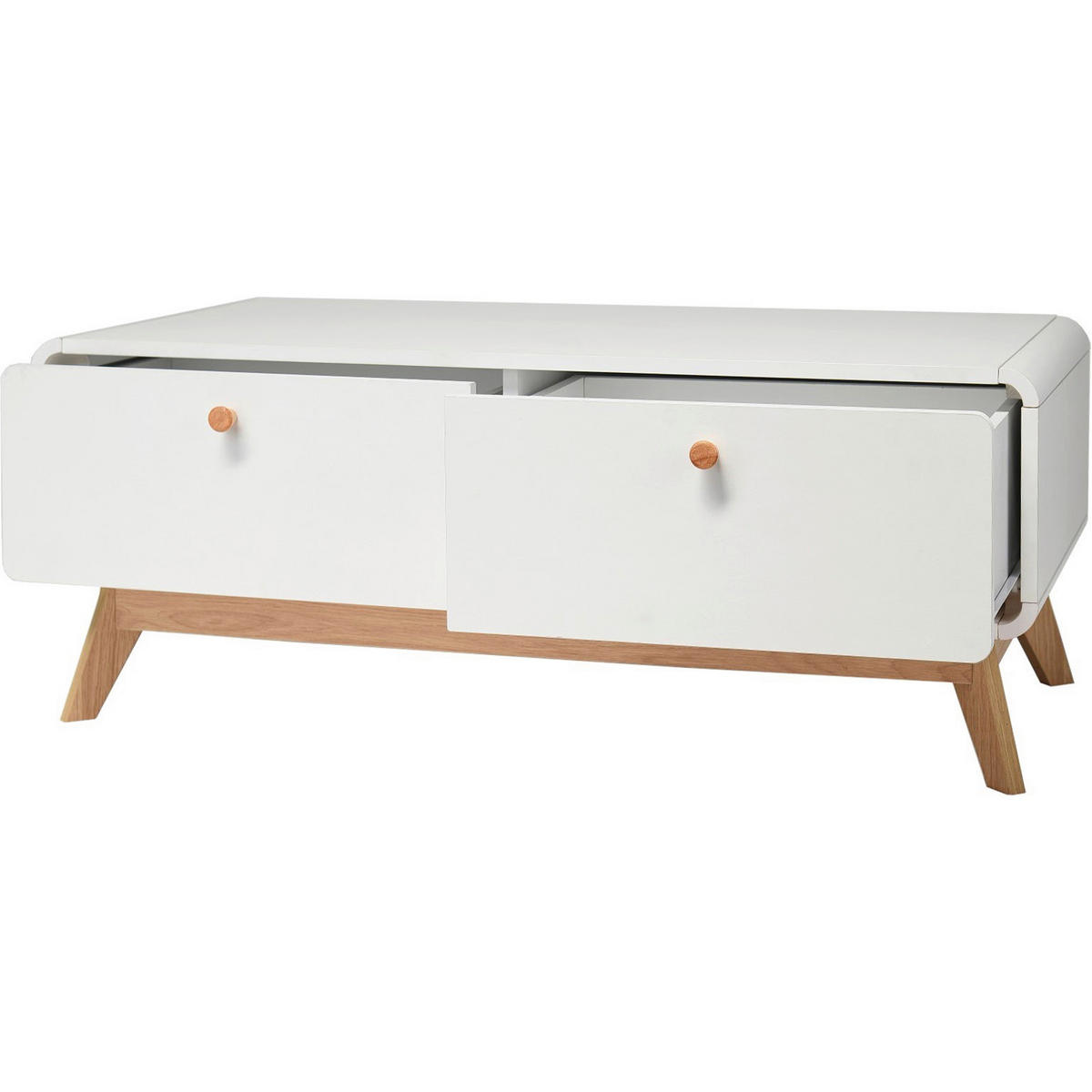 LOWBOARD Cassie  in 100/40/51 cm  - Eichefarben/Weiß, Design, Holz/Holzwerkstoff (100/40/51cm) - MID.YOU
