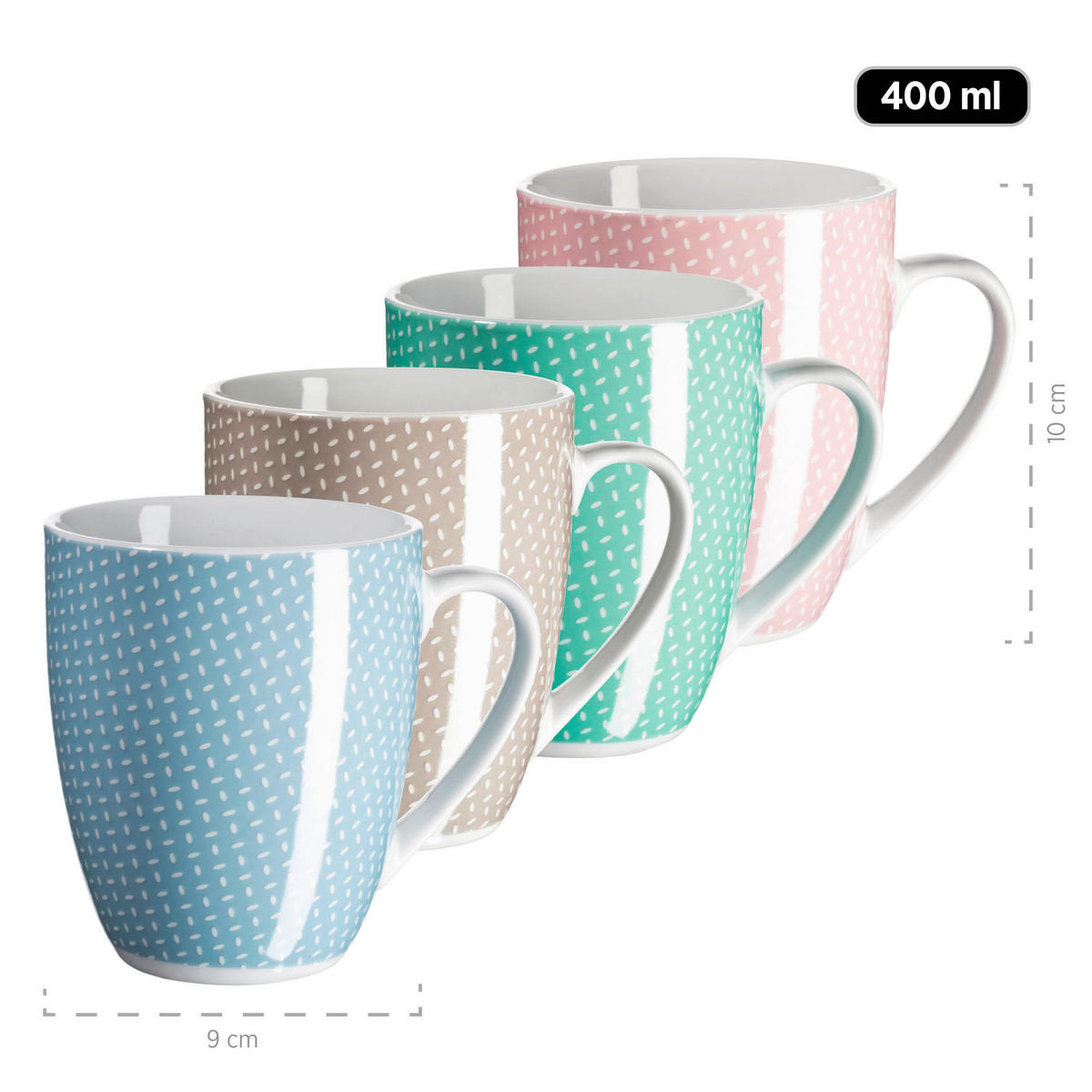 KOMBISERVICE Kitchen Time 16-teilig  - Pastellblau/Hellrosa, Basics, Keramik - Mäser