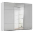 SCHWEBETÜRENSCHRANK 301/223/68 cm 3-türig Grau  - Grau, KONVENTIONELL, Glas/Holzwerkstoff (301/223/68cm) - Novel