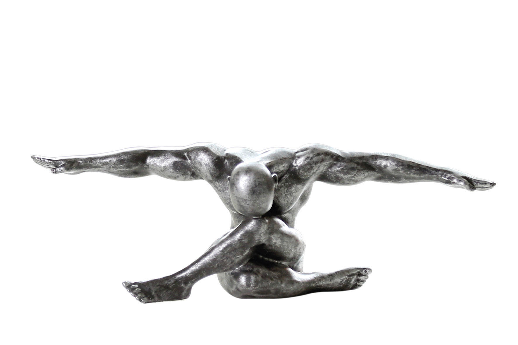 SKULPTUR - Silberfarben, Basics, Kunststoff (33/12/12cm)