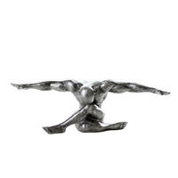 SKULPTUR - Silberfarben, Basics, Kunststoff (33/12/12cm)