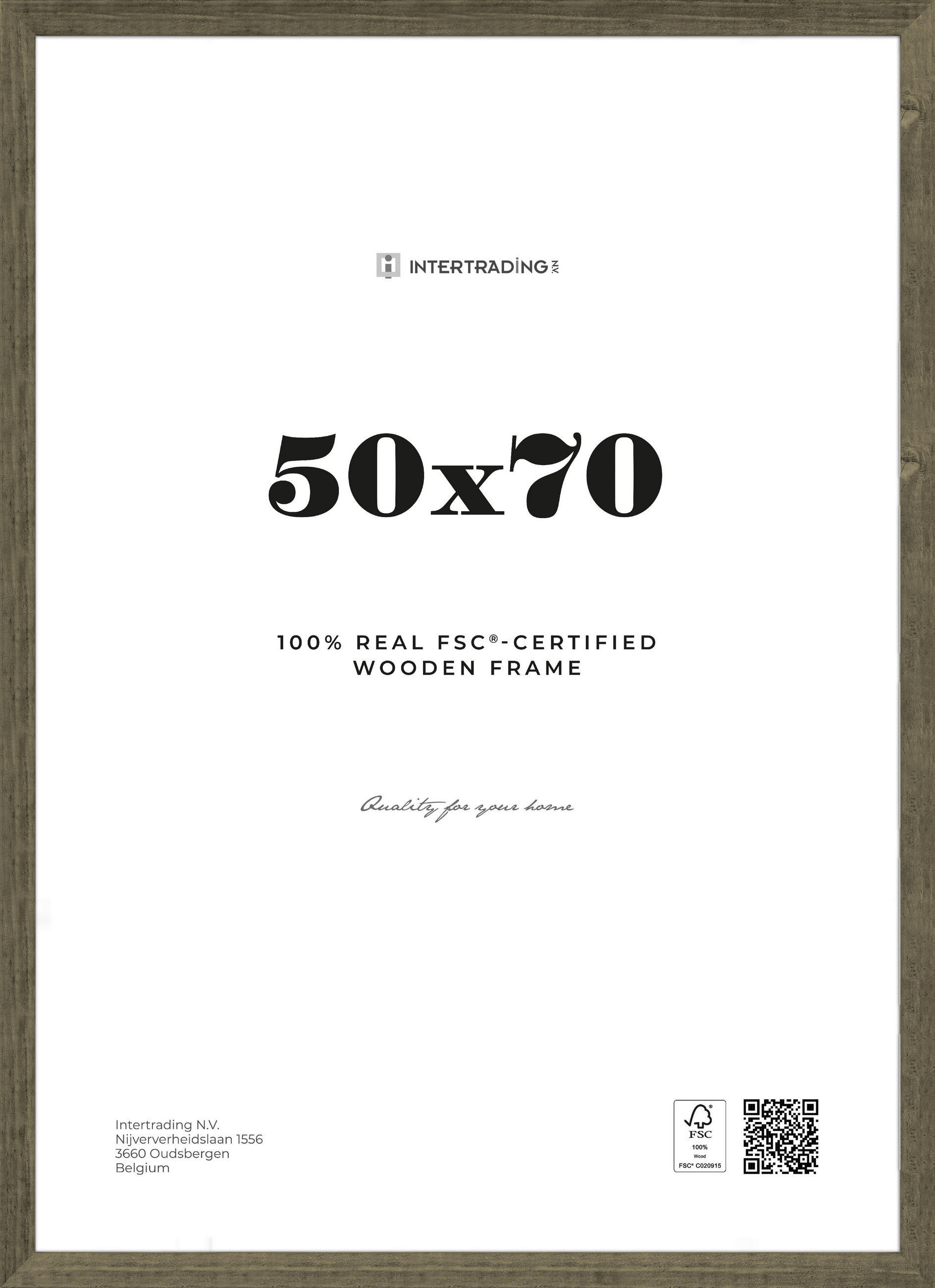 BILDERRAHMEN 53,1/73,3/2,5 cm  - Wengefarben, Basics, Holzwerkstoff (53,1/73,3/2,5cm)