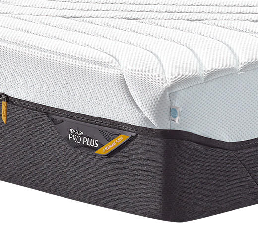 Tempur Matratze Pro Plus® Coolquilt Anthrazit, Weiß 90x200 cm