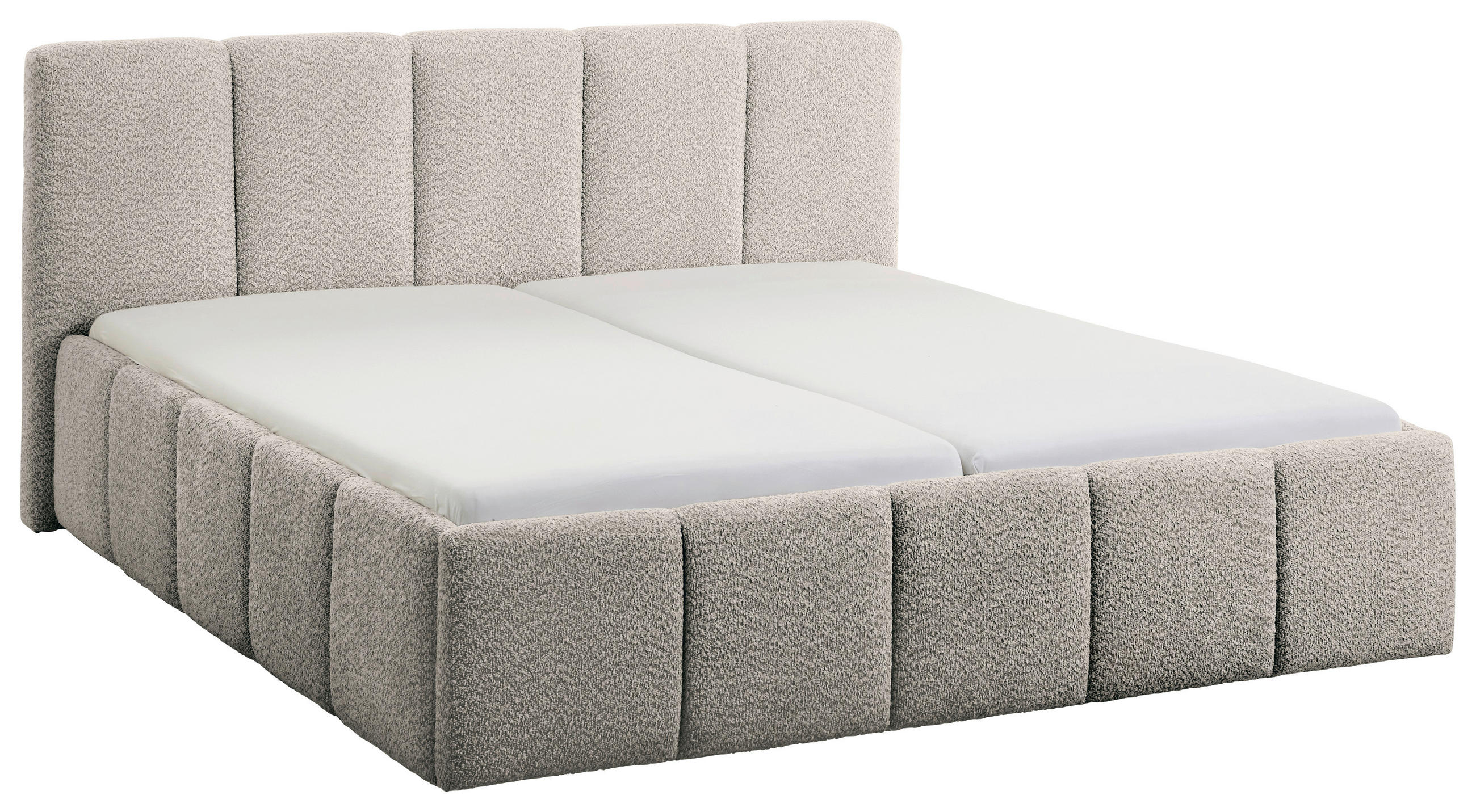 POLSTERBETT 180/200 cm  in Grau  - Schwarz/Grau, Design, Holz/Textil (180/200cm) - Xora