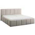 POLSTERBETT 180/200 cm  in Grau  - Schwarz/Grau, Design, Holz/Textil (180/200cm) - Xora