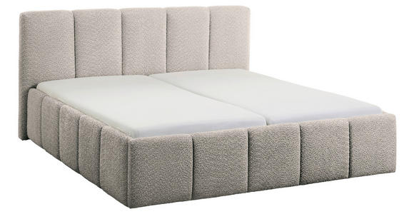 POLSTERBETT 180/200 cm in Grau - Schwarz/Grau, Design, Holz/Textil (180/200cm) - Xora