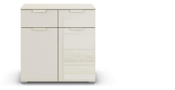 KOMMODE  in 80/81/42 cm  - Champagner, Design, Glas/Holzwerkstoff (80/81/42cm) - Xora